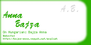 anna bajza business card